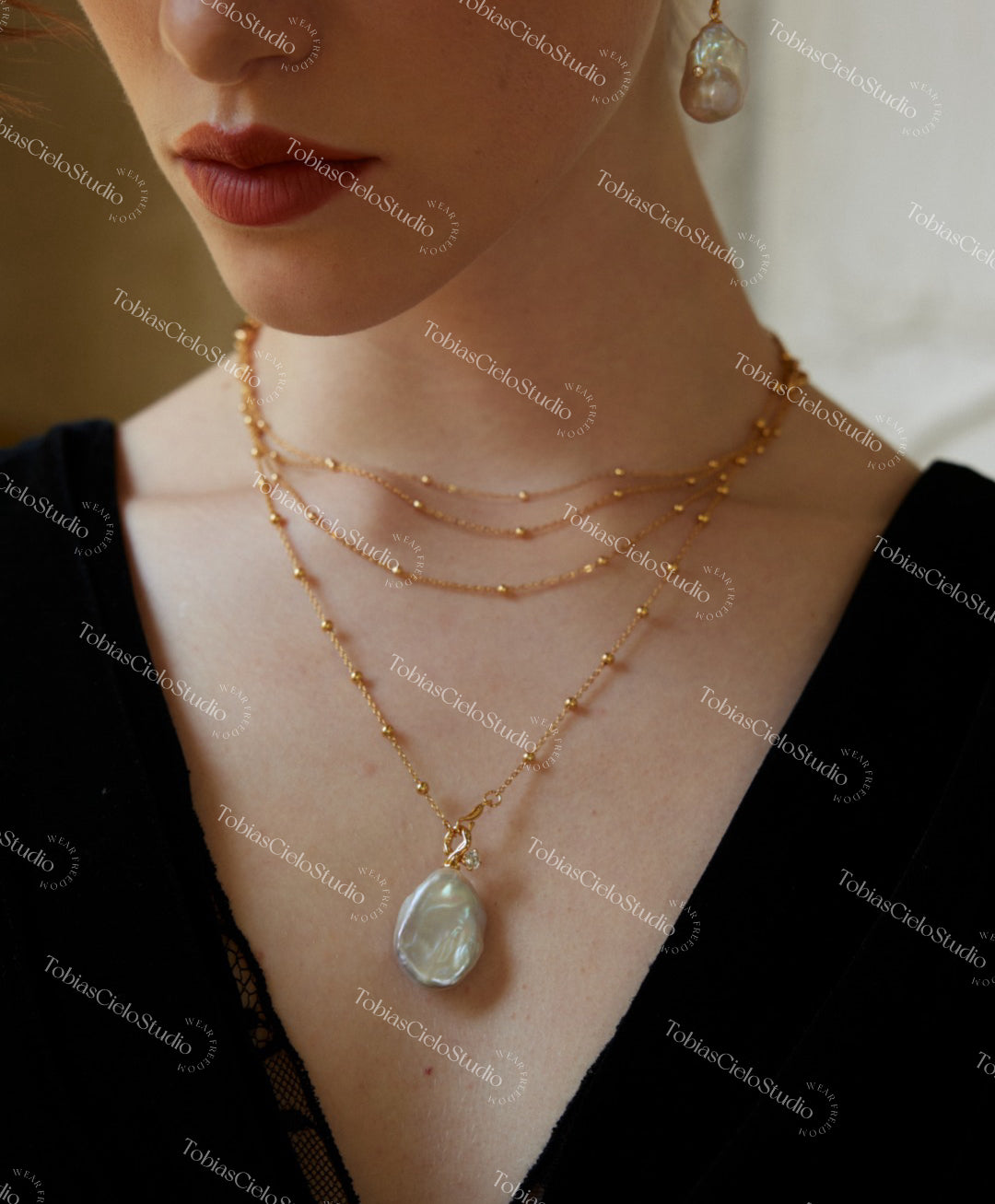 "Trinity" S925 Sterling Silver Simplified Layered Necklace