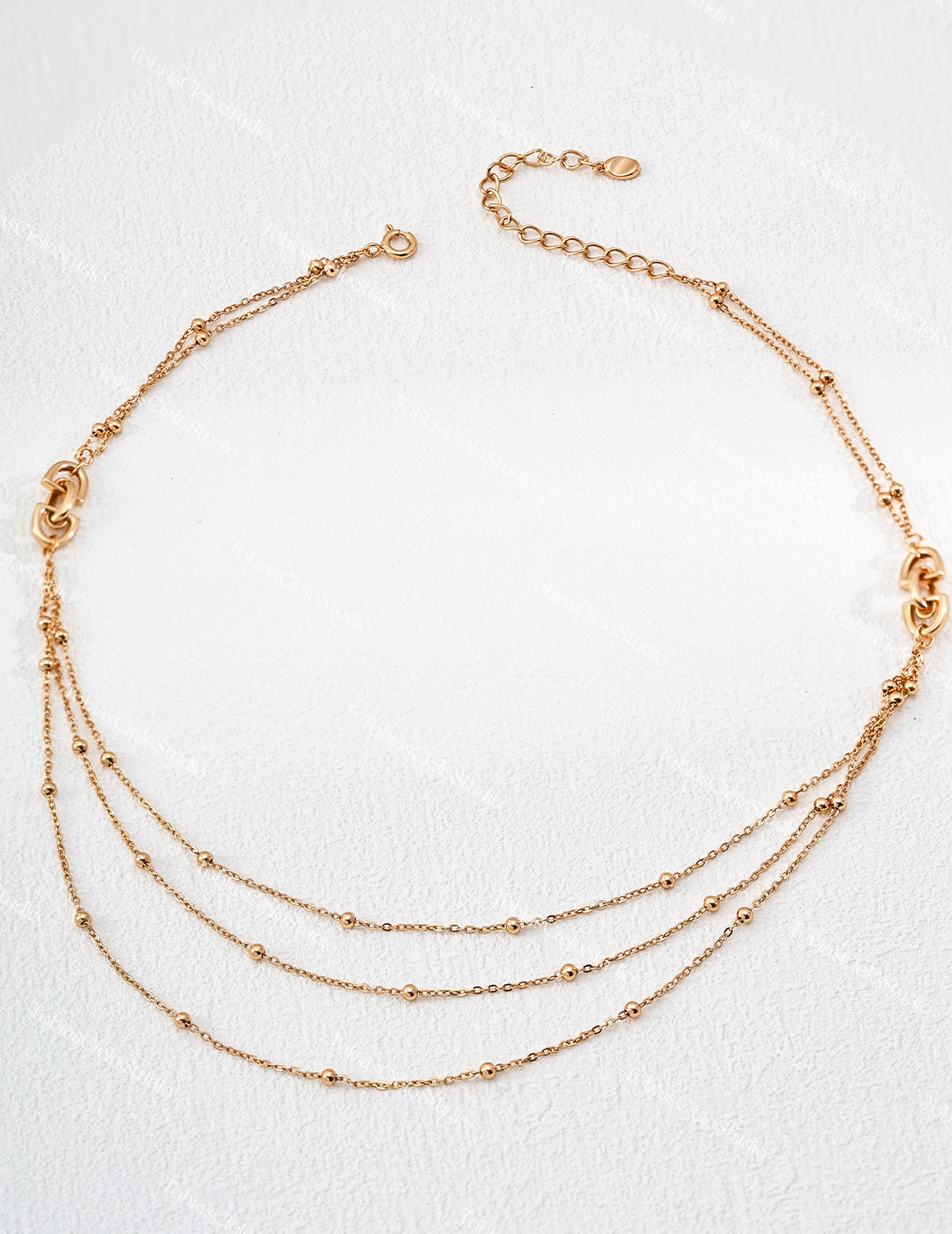 "Trinity" S925 Sterling Silver Simplified Layered Necklace