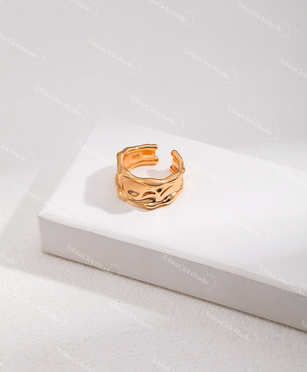 "Surtur’s Forge" S925 Sterling Silver Ring with Lava Style Design