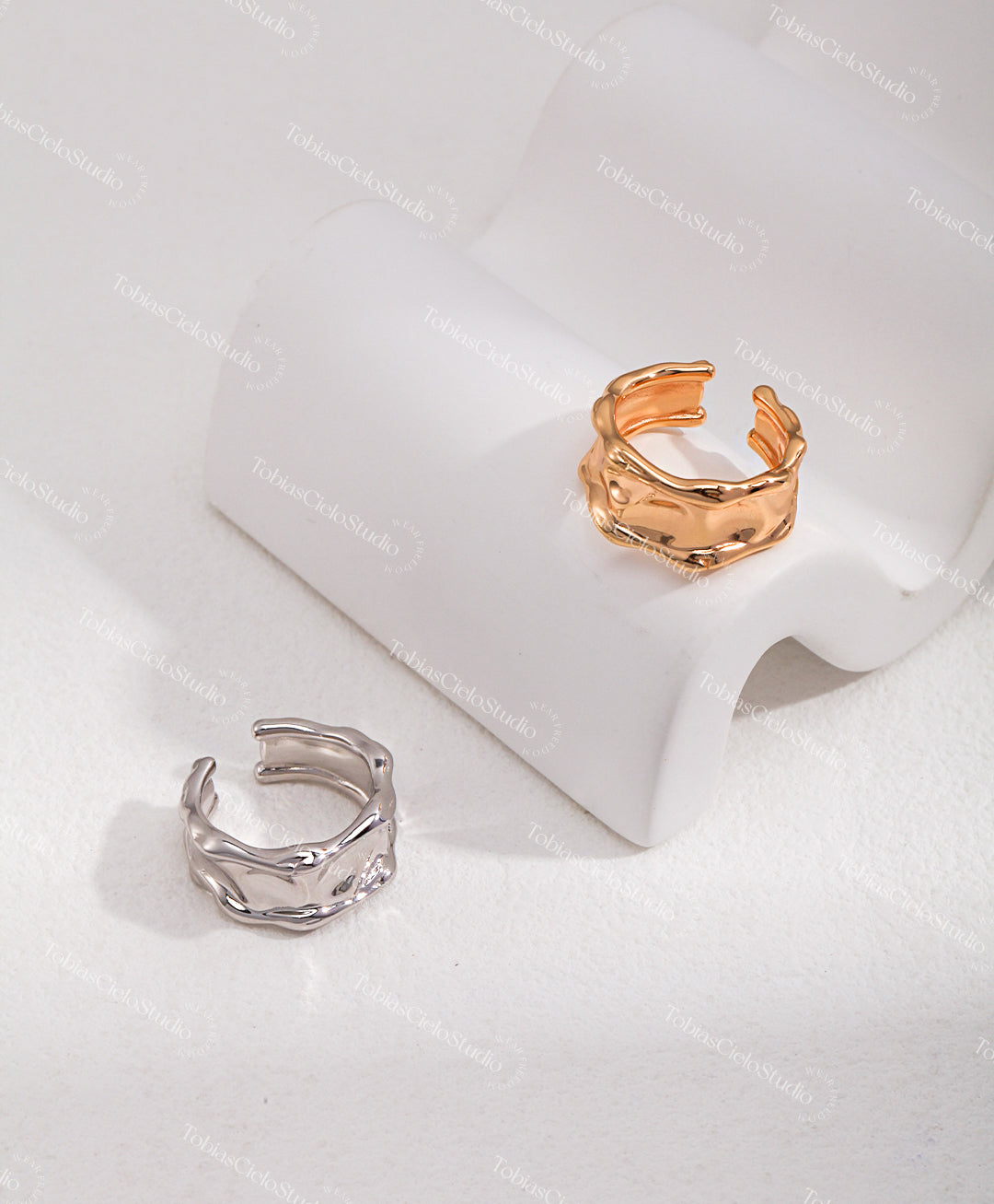 "Surtur’s Forge" S925 Sterling Silver Ring with Lava Style Design