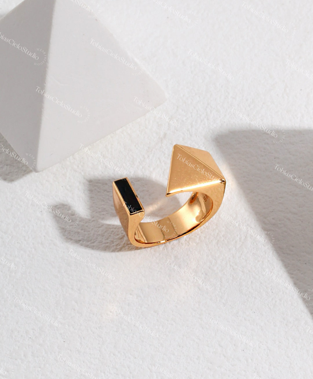 "Fibonacci’s Division" S925 Geometric Design Sterling Silver Ring