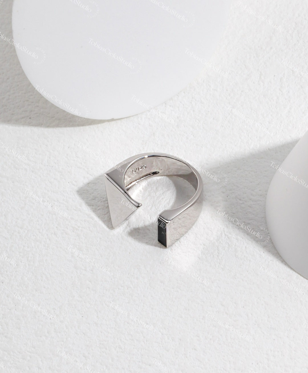 "Fibonacci’s Division" S925 Geometric Design Sterling Silver Ring