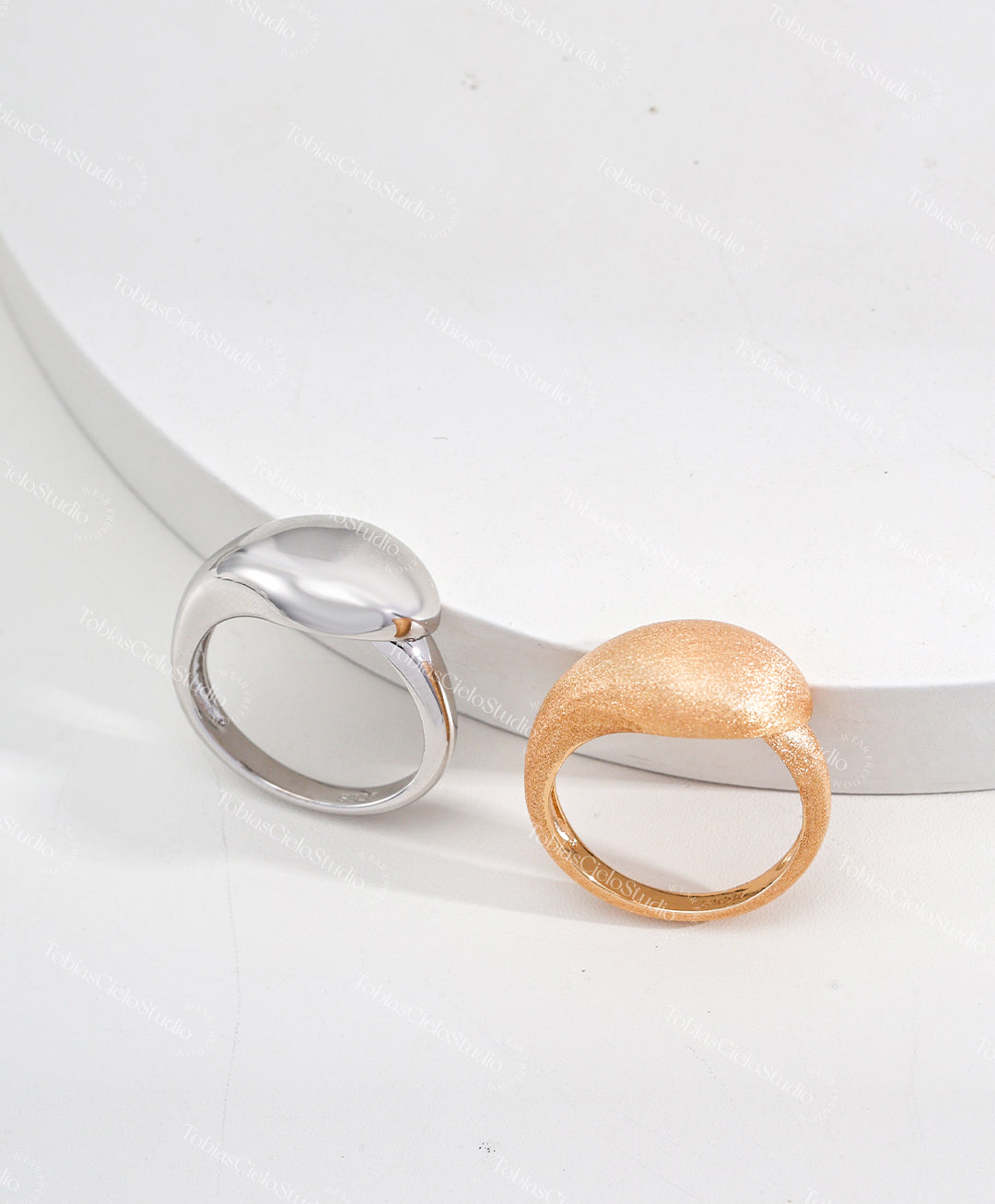 "Luna Tear" S925 Sterling Silver Drop style Ring