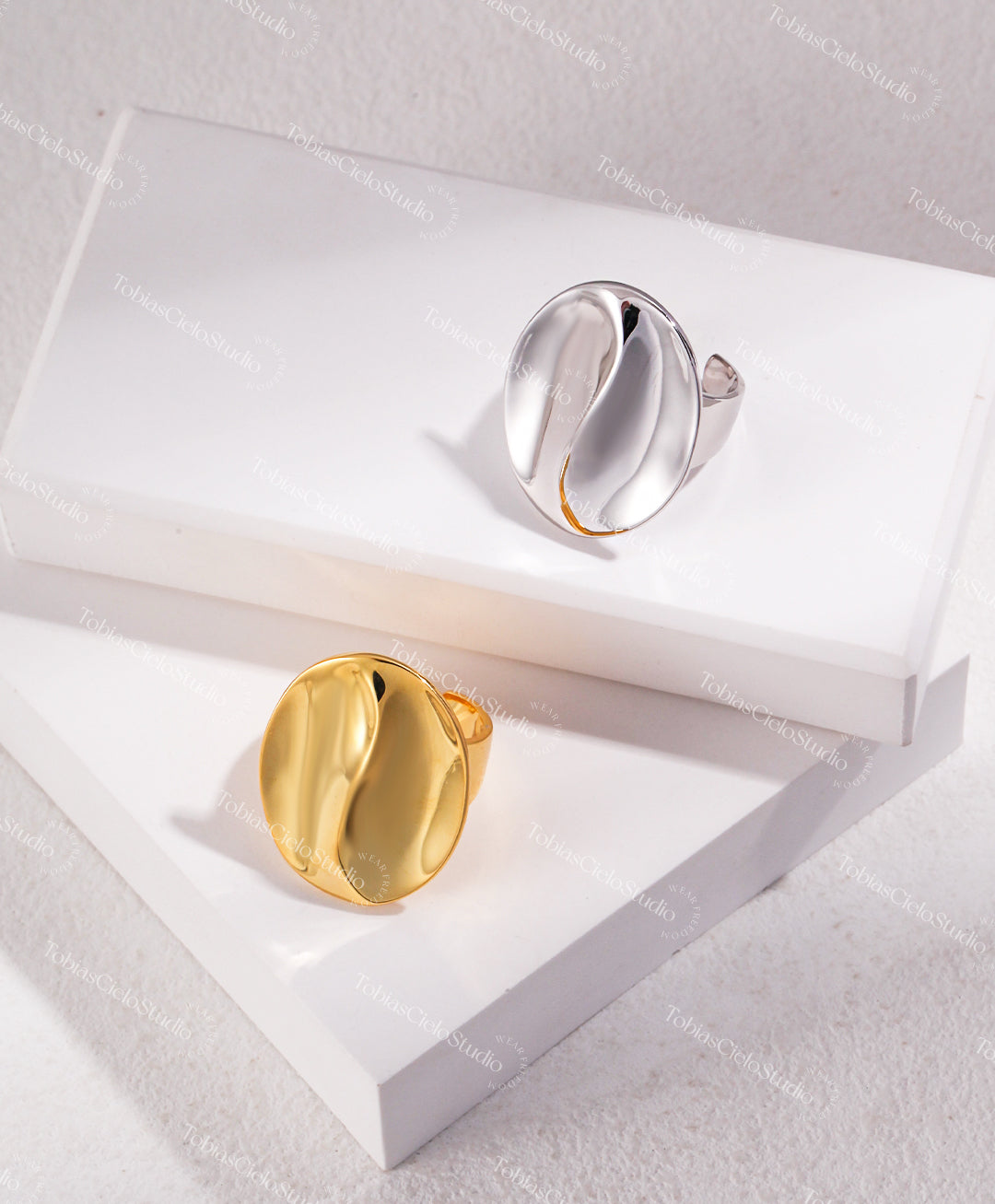 "The Styx" S925 Sterling Silver Ring with Flow Design