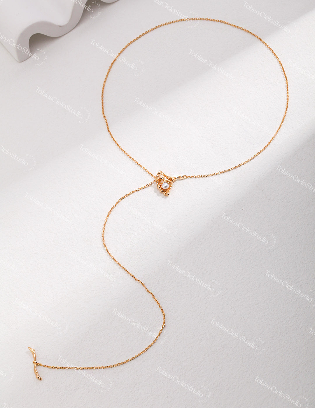 "The Ginkgo" S925 Sterling Silver Ginkgo Biloba Necklace