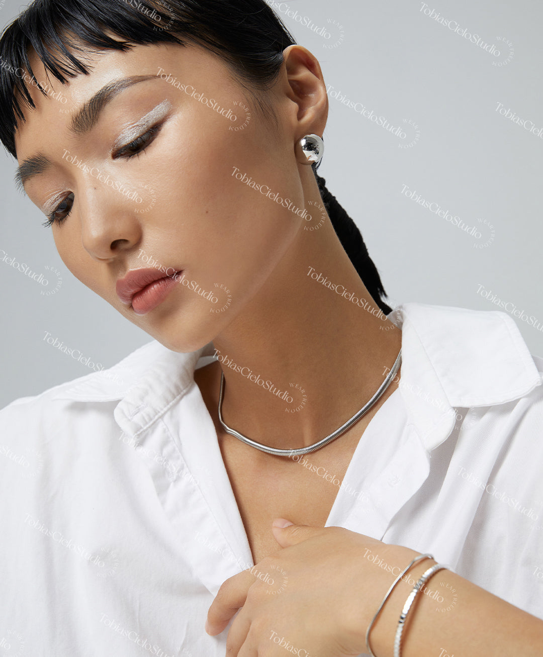 "The Silent Glyph" S925 Sterling Silver Serpent Spine Necklace