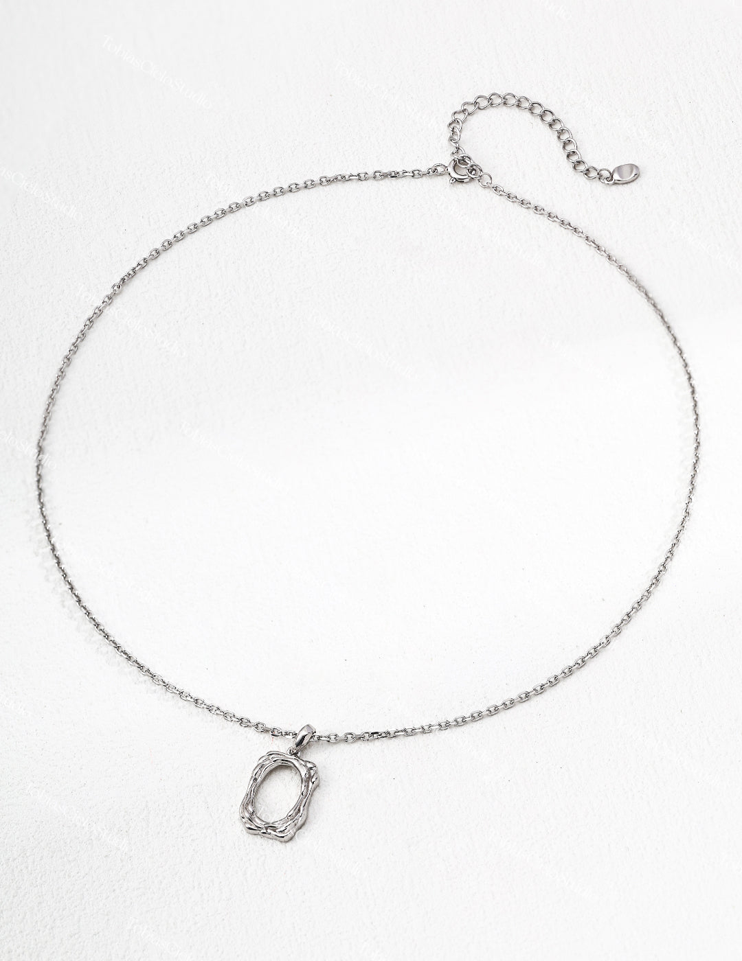 “Celestial Gate" S925 Sterling Silver Necklace with Simplicity Liquid Design
