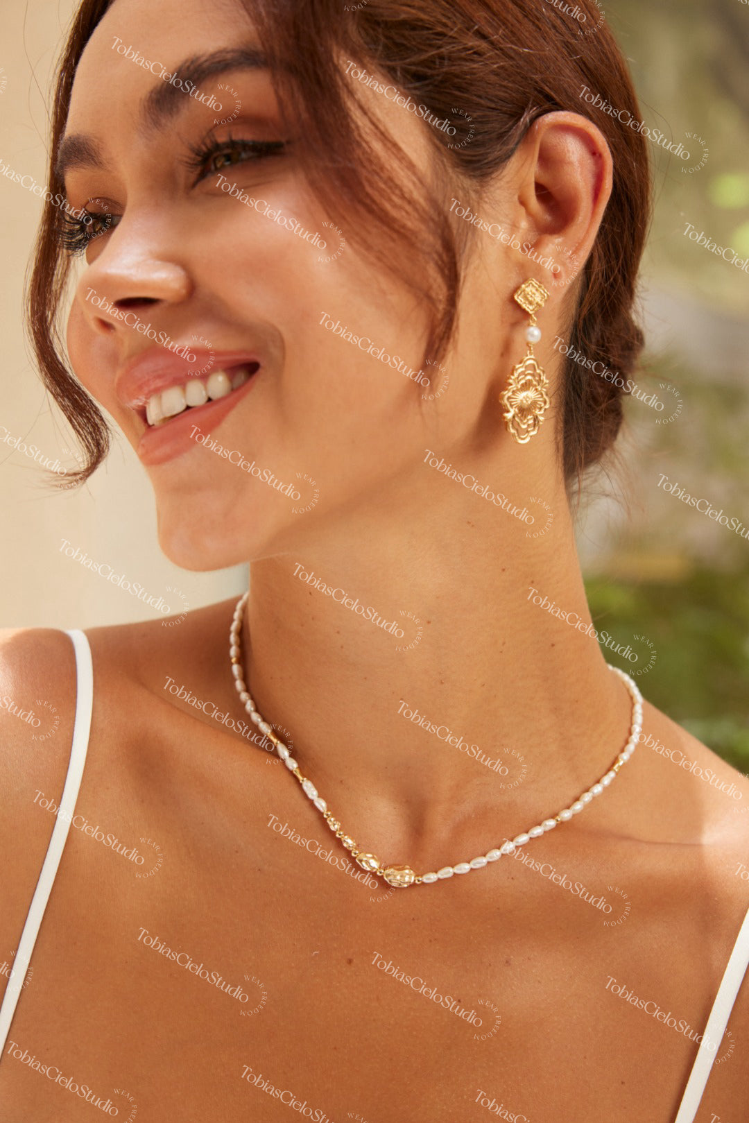 "Taweret’s Tessellation" S925 Sterling Silver Drops in Antique Oriental Style