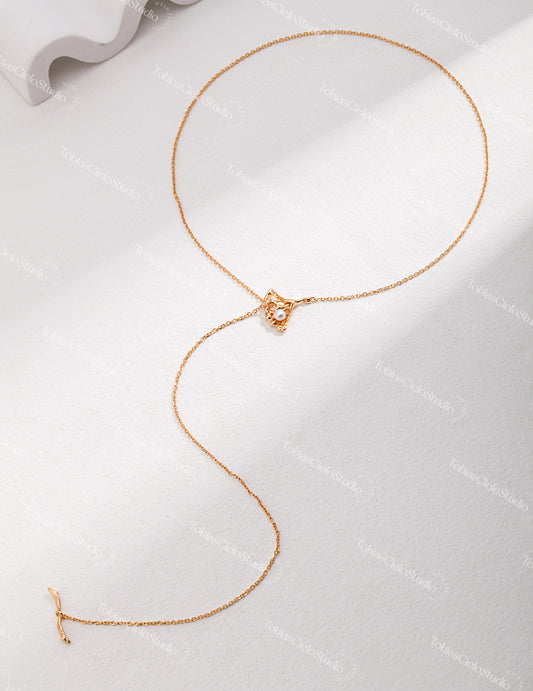 S925 Sterling Silver Ginkgo Biloba Necklace