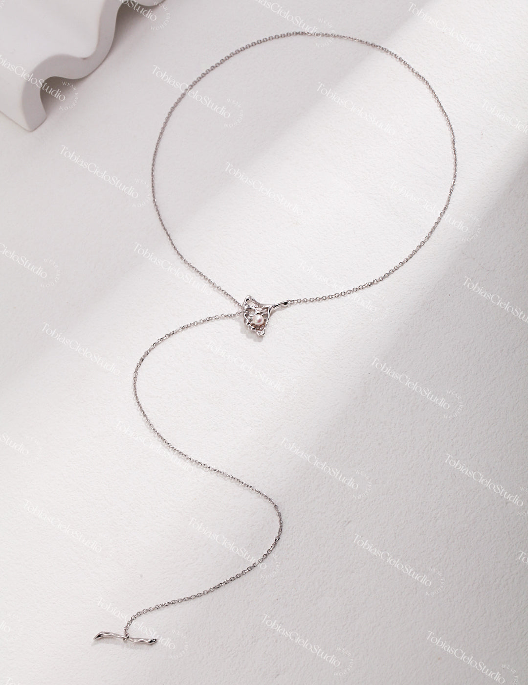 S925 Sterling Silver Ginkgo Biloba Necklace